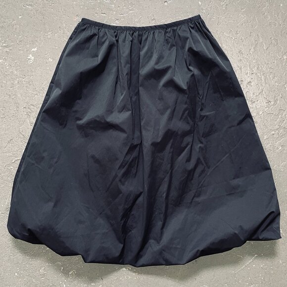 BANANA REPUBLIC KNEE LENGTH MIDI TAFFETA BALLOON SKIRT - BLACK - Picture 2 of 10